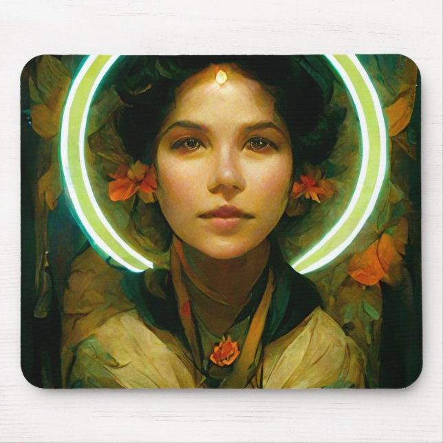Tapis De Souris Bague De Lumière Imaginaire Sci-fi (Devant)