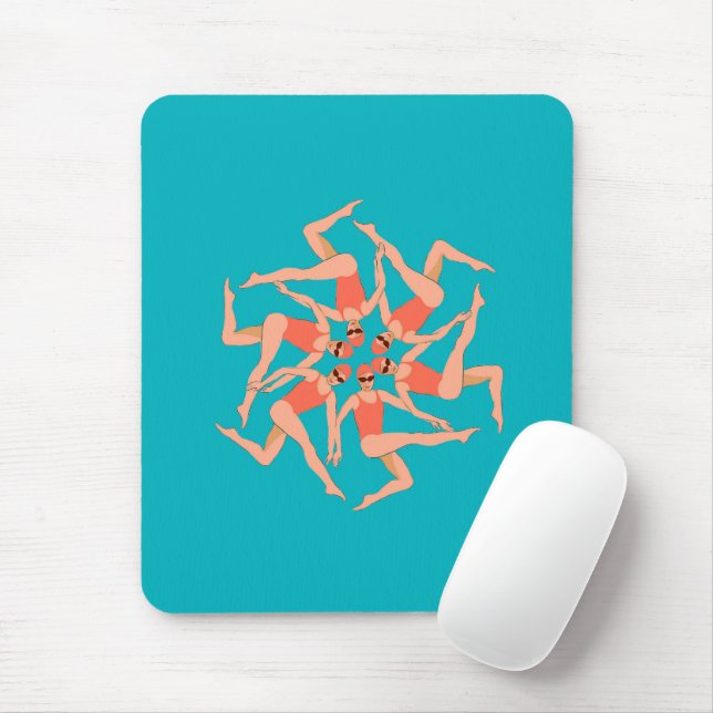 Tapis De Souris Baigneurs - Baignade synchronisée (Avec souris)