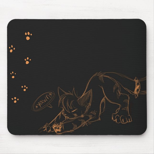 Tapis De Souris Bâillement sauvage Mousepad de Kaeko (Devant)