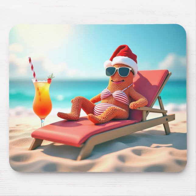 Tapis De Souris Bain De Soleil Estarfish Avec Cocktail (Devant)