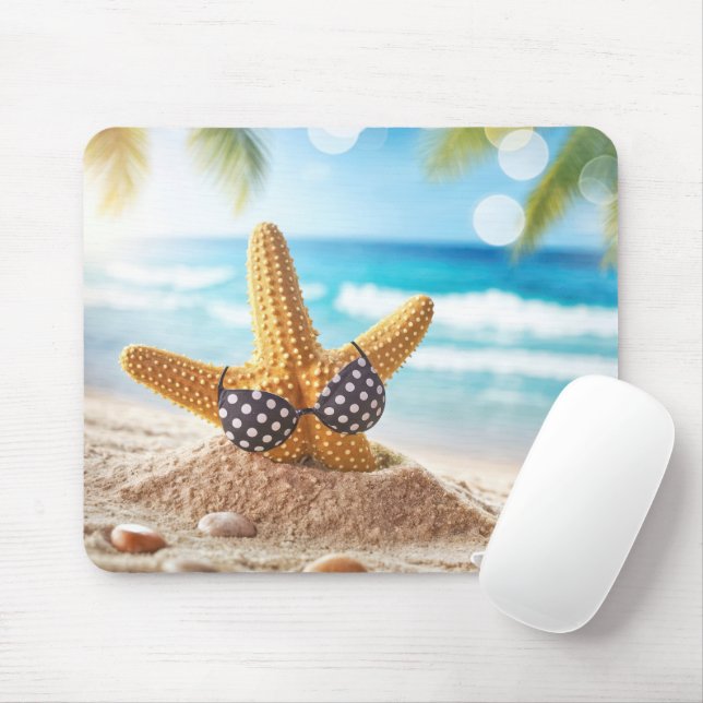 Tapis De Souris Bain De Soleil Estarfish Sur Ocean Beach (Avec souris)