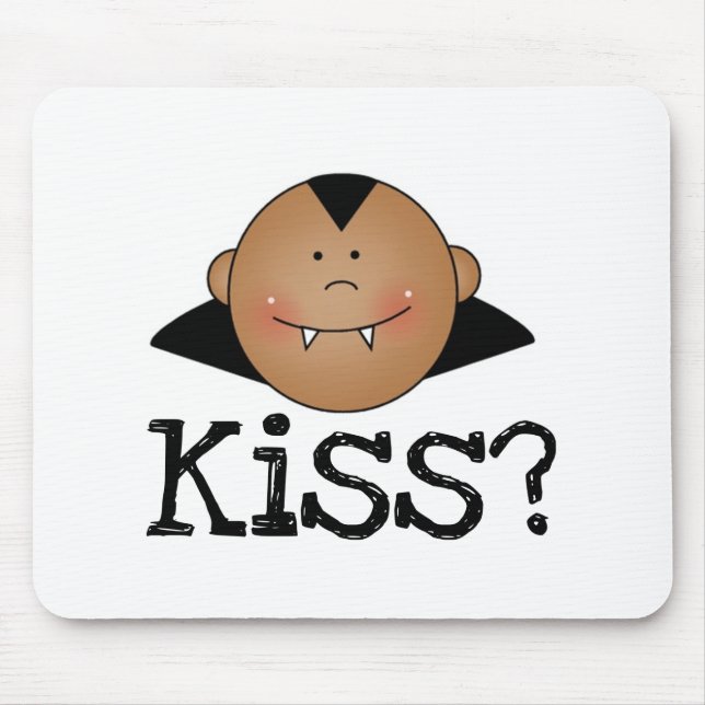 Tapis De Souris Baiser de Dracula d'Afro-américain (Devant)