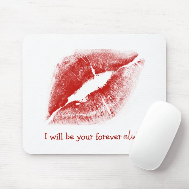 Tapis De Souris Baiser rouge à lèvres (Avec souris)