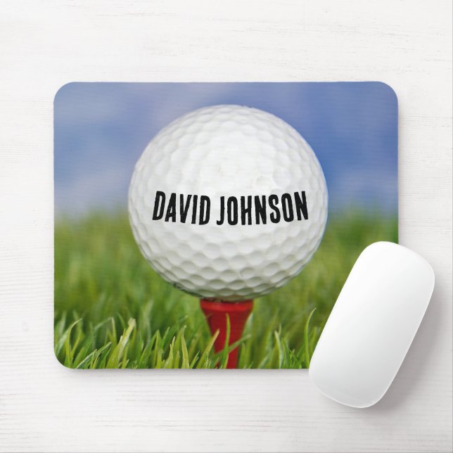 Tapis De Souris Bal De Golf Sur Red Tee (Avec souris)