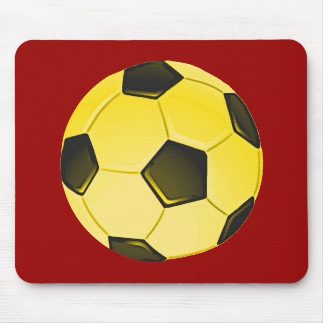 Tapis De Souris Bal de soccer américain jaune ou football (Devant)