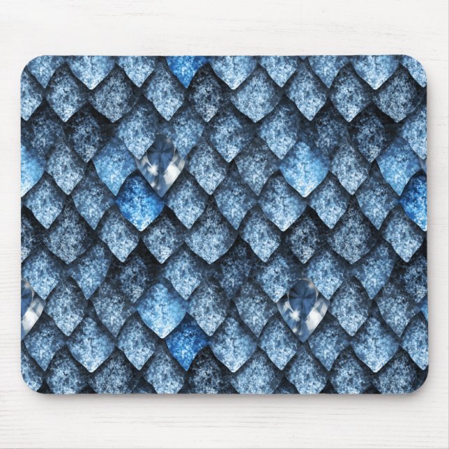 Tapis De Souris Balance de dragon / gemmes bleues (Devant)