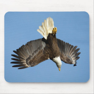 Tapis De Souris Bald Eagle plongée vers l'eau