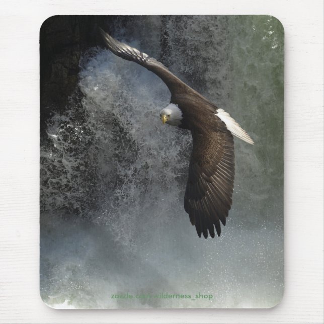 Tapis De Souris BALD EAGLE & WATERFALL Mousepad (Devant)
