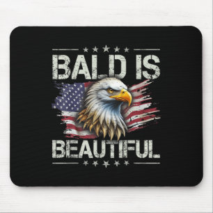 Tapis De Souris Bald Est Belle 4 juillet Jour De L'Indépendance Am