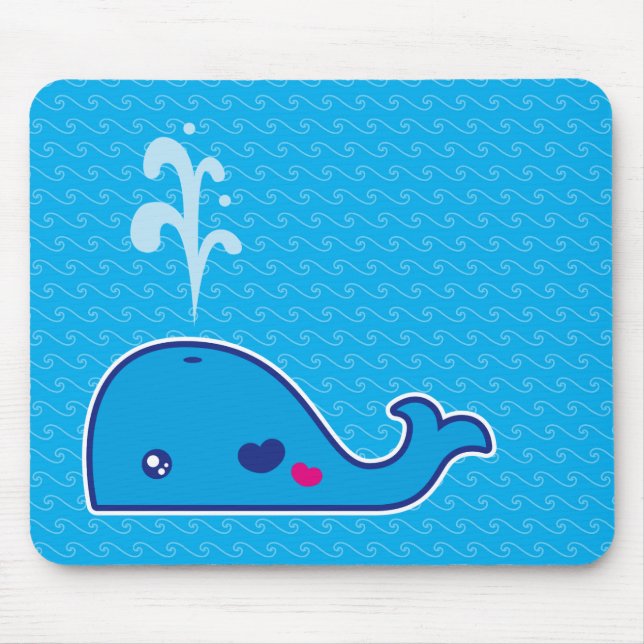 Tapis De Souris Baleine de Kawaii (Devant)