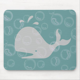 Tapis De Souris Baleine et bulles