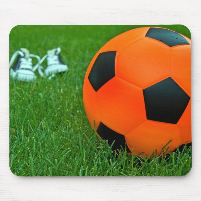 Tapis De Souris Balle de football orange (Devant)