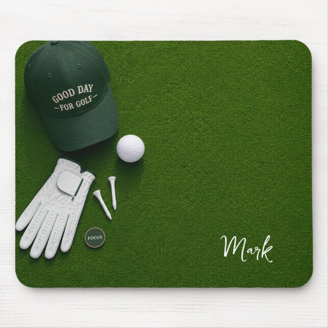 Tapis De Souris Balle de golf sur le green prête à être jouée (Devant)