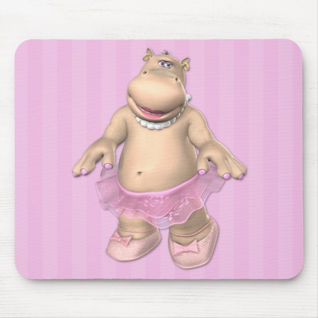 Tapis De Souris Ballerine Mousepad d'hippopotame (Devant)
