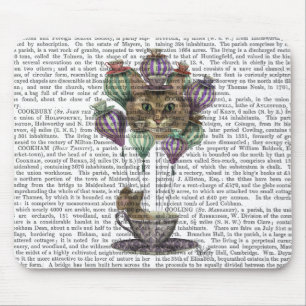 Tapis De Souris Ballon à air chaud de chat de Cheshire