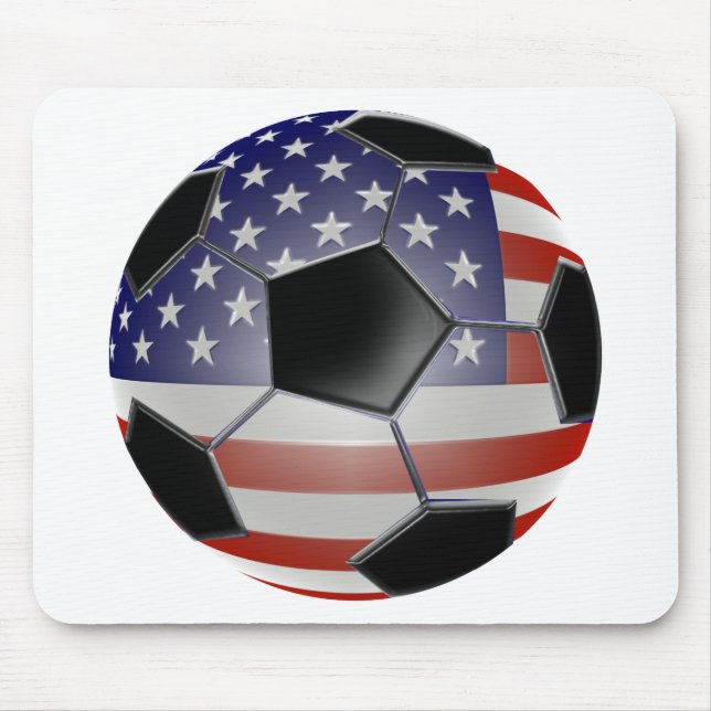 Tapis De Souris Ballon de football de drapeau des USA (Devant)