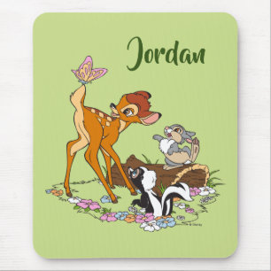 Tapis De Souris Bambi Avec Le Papillon Sur La Queue