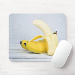Tapis De Souris Banane pelée sur bois