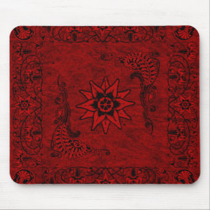 Tapis De Souris Bandana rouge vintage occidental Mousepad