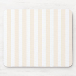 Tapis De Souris Bande de bonbons beige et blanche