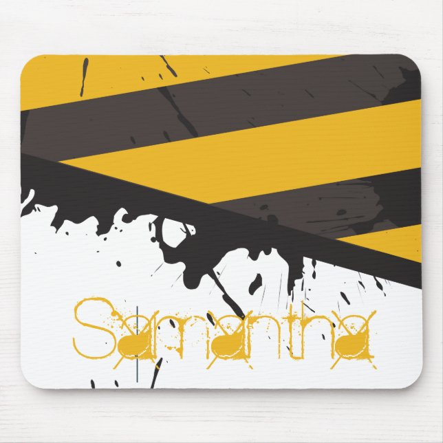 Tapis De Souris Bande de prudence Bio Risque Mousepad personnalisé (Devant)