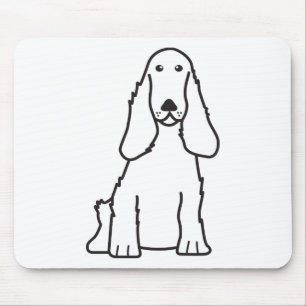 Tapis De Souris Bande dessinée anglaise de chien de cocker