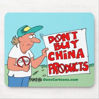 Tapis De Souris Bande dessinée chinoise de boycott de produit