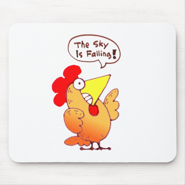 Tapis De Souris Bande dessinée drôle de poulet de la bande (Devant)