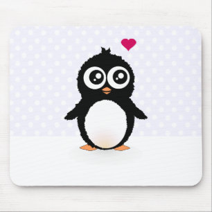 Tapis De Souris Bande dessinée mignonne de pingouin
