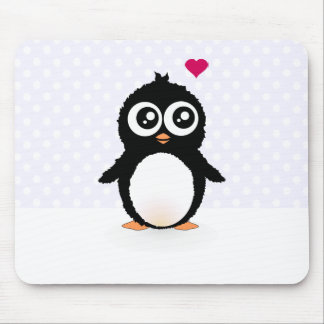 Tapis De Souris Bande dessinée mignonne de pingouin