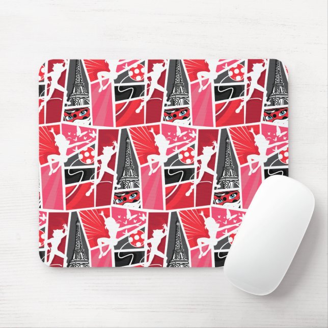 Tapis De Souris Bande dessinée Miraculaire Ladybug Paris Motif (Avec souris)