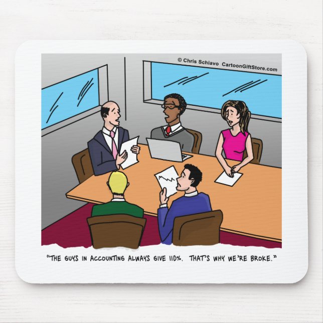 Tapis De Souris Bande dessinée Mousepad de comptable (Devant)