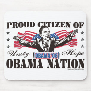 Tapis De Souris Bande dessinée Mousepad de nation d'Obama