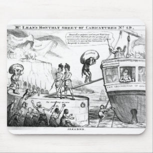 Tapis De Souris Bande dessinée satirique au sujet de l'état de