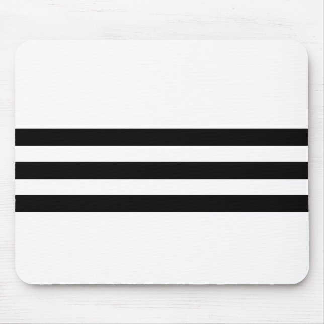Tapis De Souris Bande noire et blanche (Devant)