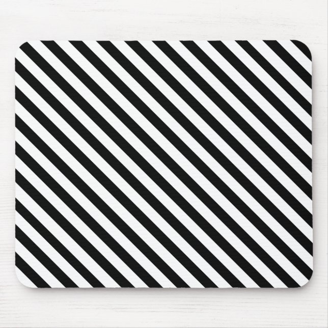 Tapis De Souris Bande noire et blanche moderne (Devant)
