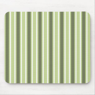 Tapis De Souris Bandes de bonbons d'olive et blanc