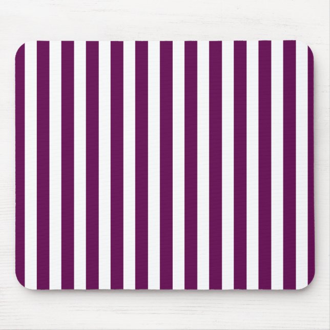 Tapis De Souris Bandes de prunes et de bonbons blancs (Devant)