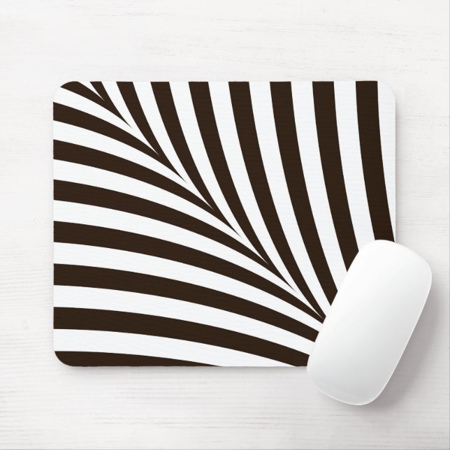 Tapis De Souris Bandes géométriques Zèbre noir et blanc (Avec souris)
