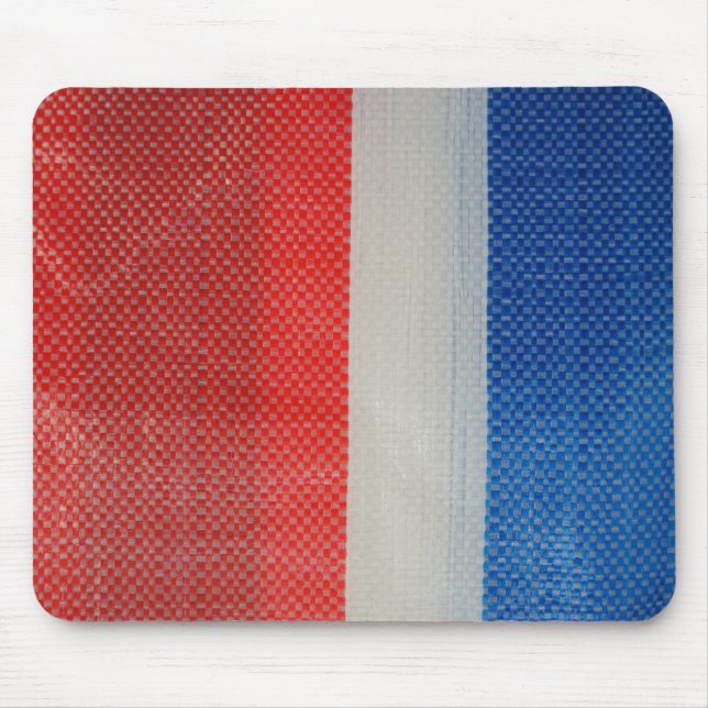 Tapis De Souris Bandes rouges blanches de Hong Kong et de bleu (Devant)