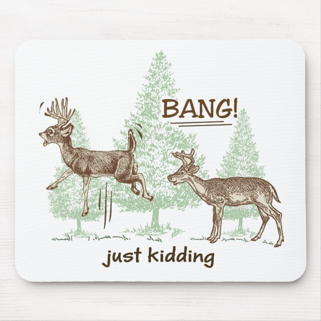 Tapis De Souris Bang ! C'Est Juste Du Raisonnement ! Humour de cha (Devant)
