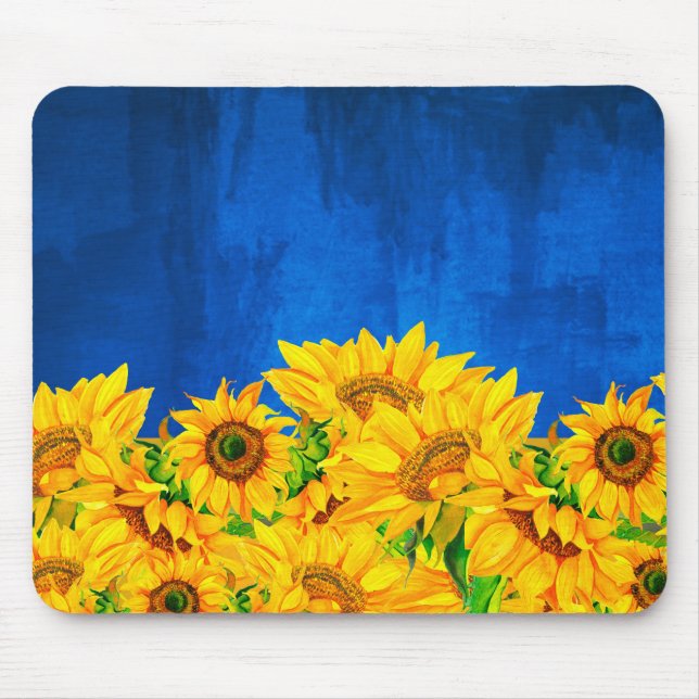 Tapis De Souris Bannière de tournesol Ukraine (Devant)