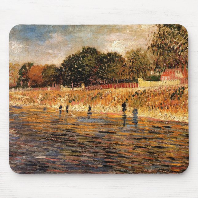 Tapis De Souris Banques de la Seine par Vincent van Gogh (Devant)