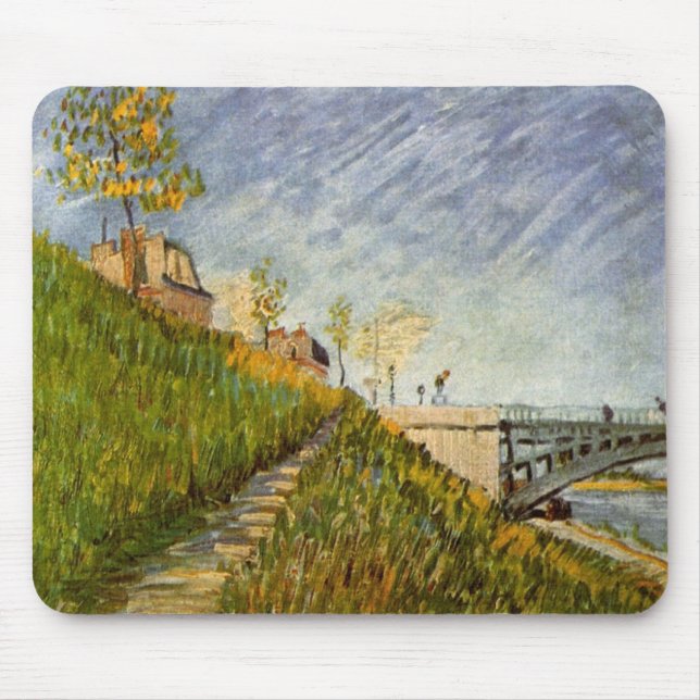 Tapis De Souris Banques de Seine, Pont de Clichy par Vincent van G (Devant)