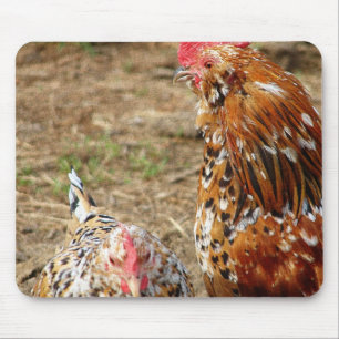 Tapis De Souris Bantam Hen et Rooster