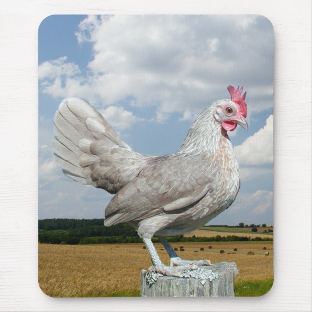 Tapis De Souris Bantam Hen sur le blog Fence Post Mousepad (Devant)