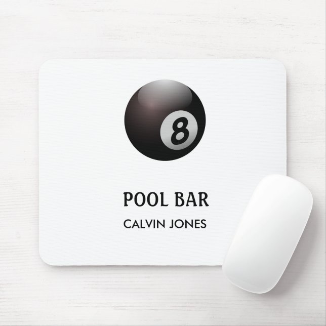 Tapis De Souris Bar de piscine à huit boules blanc (Avec souris)