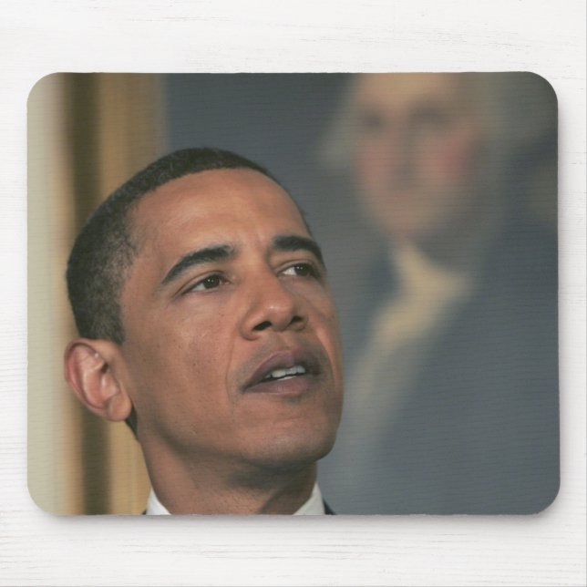 Tapis De Souris Barack Obama annoncent son intention pour nommer (Devant)