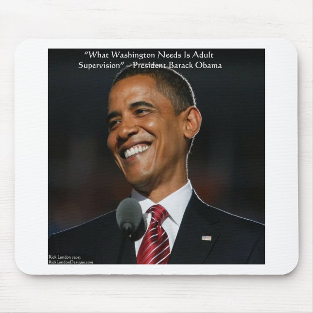 Tapis De Souris Barack Obama & Citations Humours Cadeaux & Cartes (Devant)