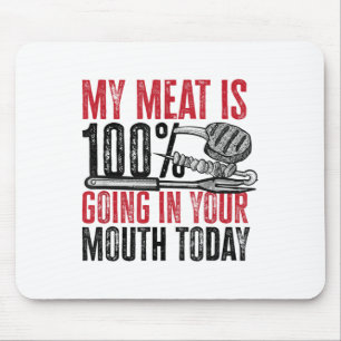 Tapis De Souris Barbecue Barbecue - Ma Viande Va À 100% Dans Votre